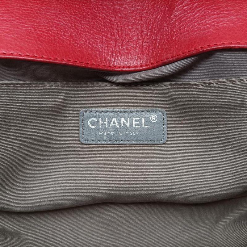 Chanel Boy Chanel Red Leather A9210518893037