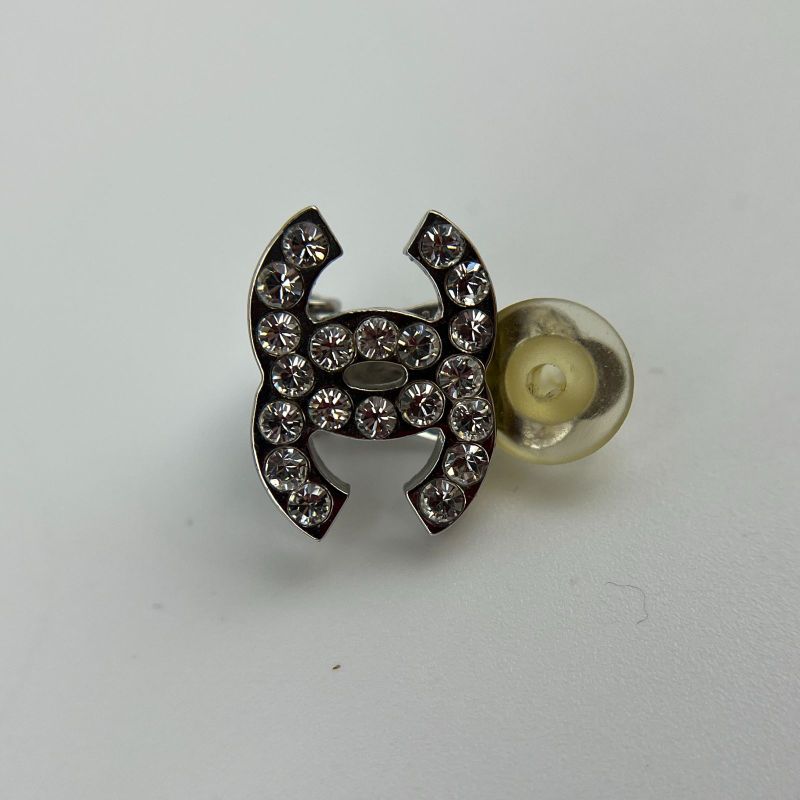 Chanel Coco Mark Accessories Earrings Silver 05V Vintage Women's