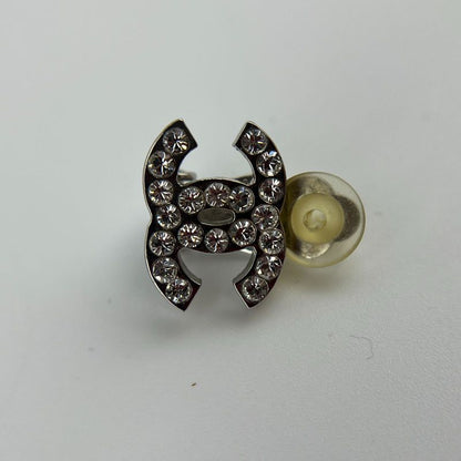 Chanel Coco Mark Accessories Earrings Silver 05V Vintage Women's