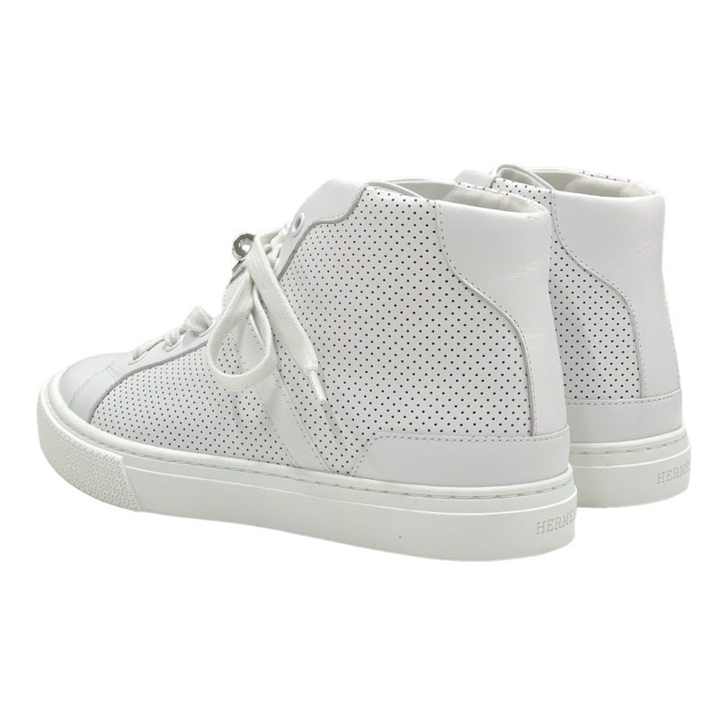 Hermes Daydream Sneakers High Cut Sneakers Shoes Kelly Hardware Leather White