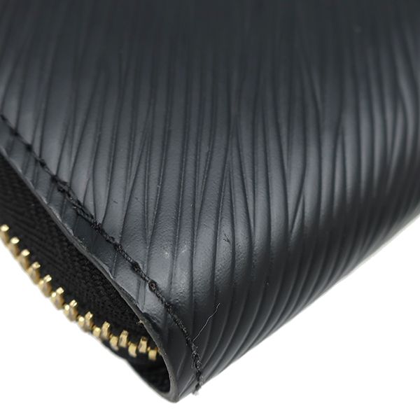 Louis Vuitton Long Wallet Flower Zippy Wallet Epi Leather Noir Black Gold