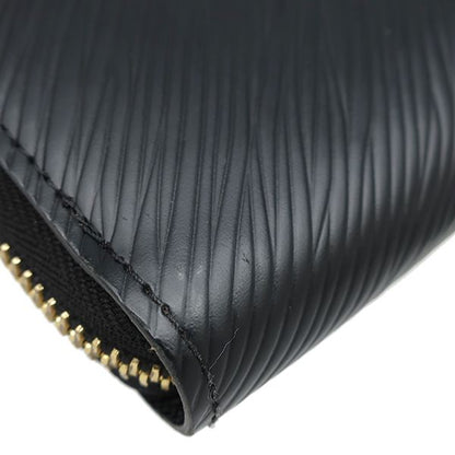 Louis Vuitton Long Wallet Flower Zippy Wallet Epi Leather Noir Black Gold