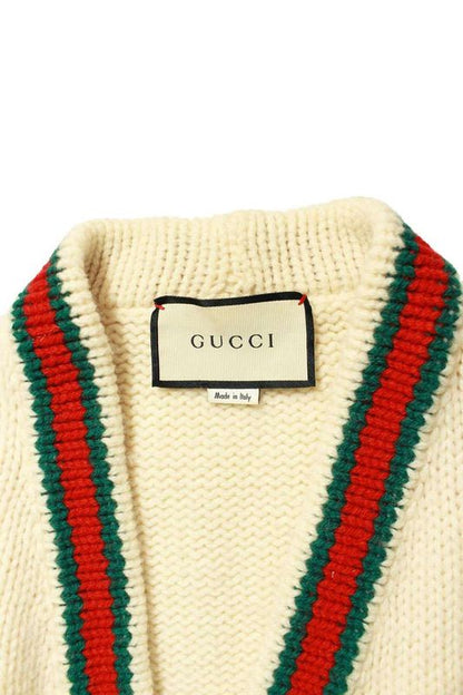 Gucci 21AW 497037 X1561 Oversized Cable Knit Cardigan Men's XS