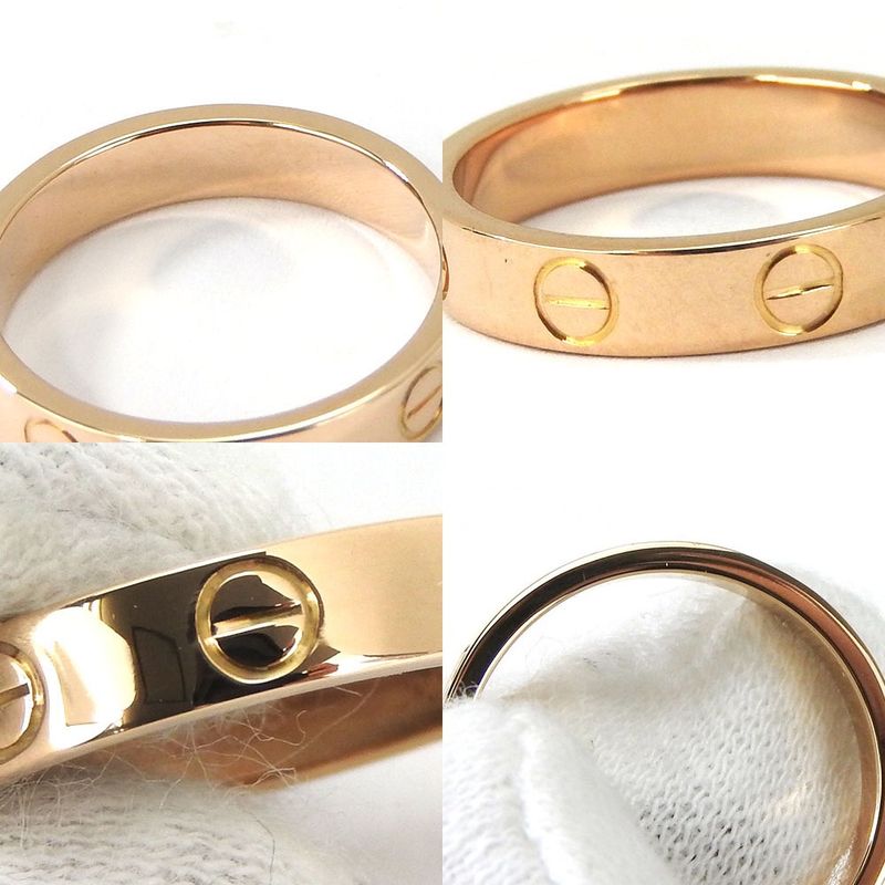 Cartier Ring Mini Love Ring Size 49 Size 9 Au750 18K PG Pink Gold Approx 3.4g