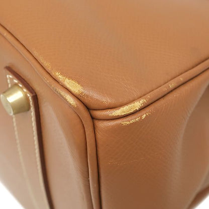 Hermes Handbag Birkin 35 Courchevel Gold Hardware Brown C Engraved [storage Bag