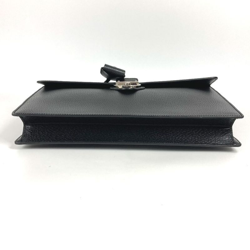 Gucci Handbag Logo 295256 Leather Black