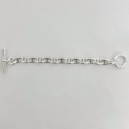 Hermes Bracelet Chaine D'ancre MM 14 Frames Silver Excellent Condition Ag