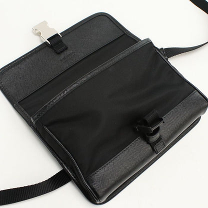 Prada 2zh108 Crossbody Shoulder Bag Nylon Saffiano Leather Men's