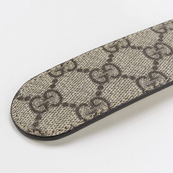 Gucci Wide Double G 400593 Belt GG Supreme Women's