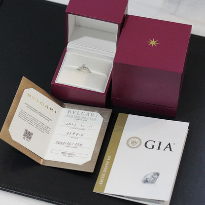 Bvlgari Rome Amor Diamond 0.3 CT Ring No 6 Pt950 Box Gallery E1366