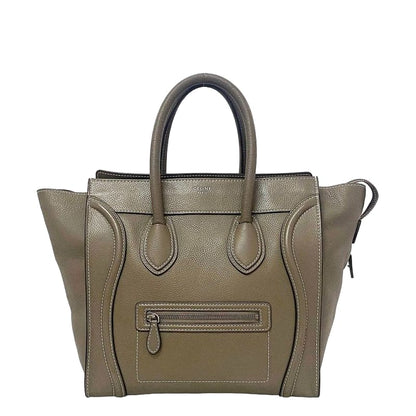 Celine Tote Bag Luggage Mini Shopper Beigegray