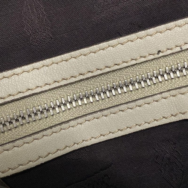 Gucci GG Twins Tote Bag Stripe Line 232963 Ivory Leather