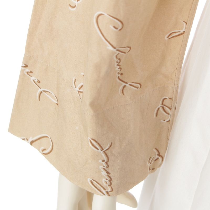 Chanel 98P Cotton Written Logo Coco Mark Cropped Short Sleeved Shirt Top P12983