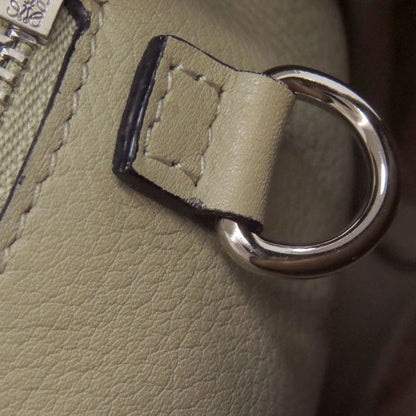 Loewe Amazona 2WAY Handbag Calf Women Leather Strap Crossbody Beige Tan