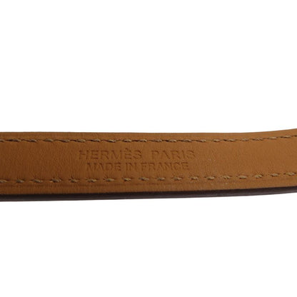 Hermes Rival Doubletour Engraved U Vossift Orange 2-strand Bracelet 1342 Hermes
