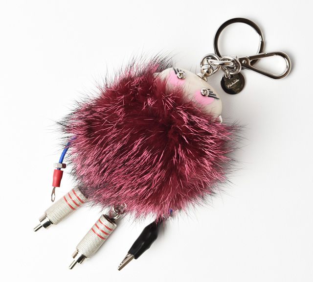Unused Prada Key Ring Key Holder Key Trick Robot Purple Multi