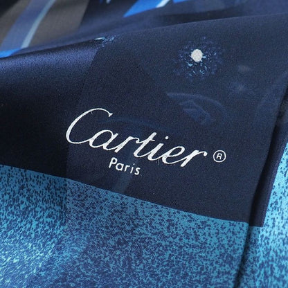 Cartier Scarf Double C Logo All Over Total Silk Large Shawl Scarf 20251015