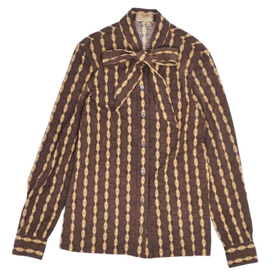 Celine Shirt Blouse Long Sleeves Long Sleeves Wool Italy