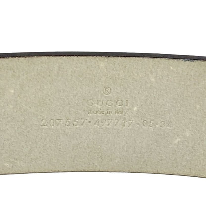 Gucci Belt 85 34 - 207557 White And Gold Heart Cles Strap Leather