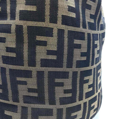 Fendi Handbag Khaki Nylon And Leather Zucca Women Men