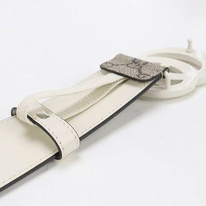Gucci Wide Double G 400593 Belt GG Supreme Women's