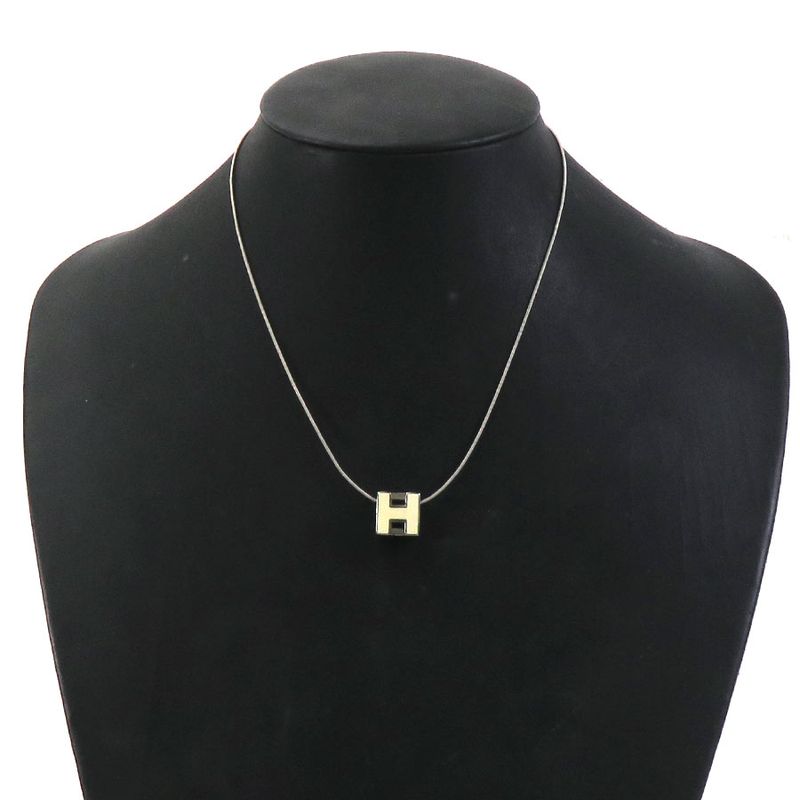 Hermes Necklace H Cube Caged Ash