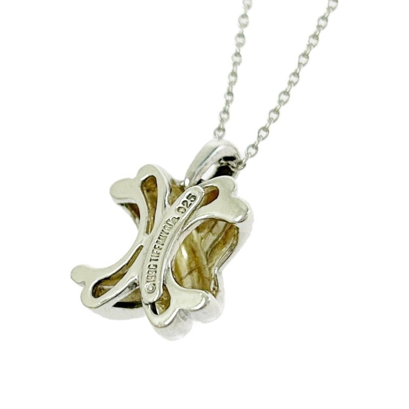Tiffany & Co Silver Signature Cross Necklace 4.0g 925 Engraved 489921 Necklace