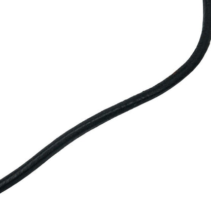 Hermes Glenan Necklace Choker Silver Black Metal Leather Women Hermes