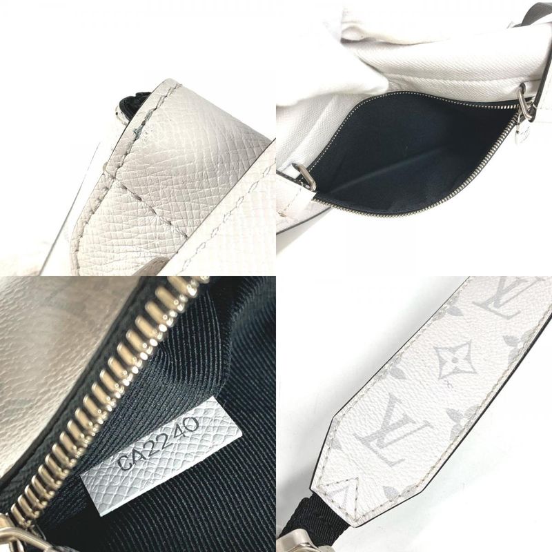 Louis Vuitton Shoulder Bag Flap Messenger M30411 Taiga Leather White