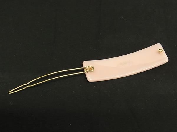 Fendi Zucca Pattern Hair Clip Hair Accessory Women's Pink And Yellow Fd5631