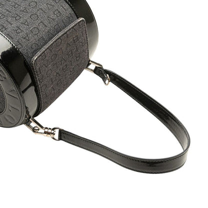 Bulgari Logomania Bee Zero One Black Indigo Denim Patent Leather Women's Bvlgari