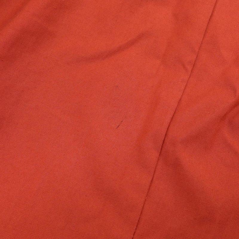 Saint Laurent Paris 80's Vintage Archive Cotton Pleated Long Skirt Red 44 Rare