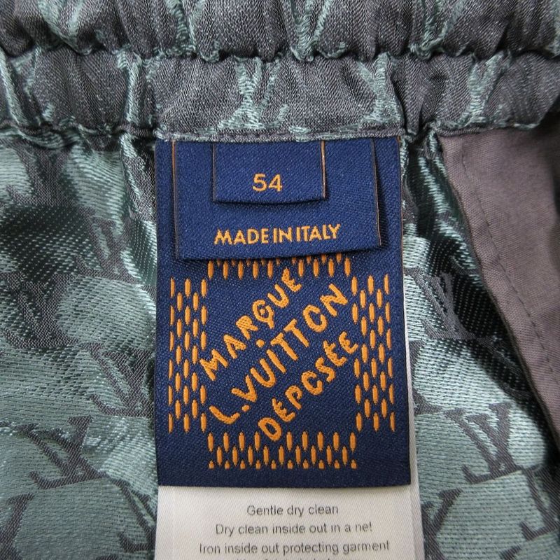 Louis Vuitton 24aw Jacquard Monogram Silk Plend Shorts Grey Size XL Men's