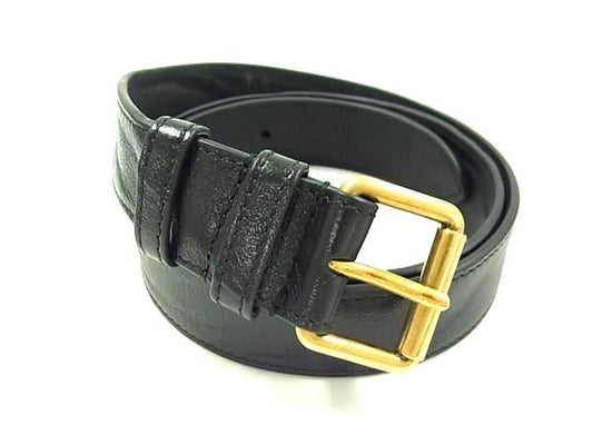 Gucci 476434 493075 Leather Silver Hardware Belt Only Size Indicated 85