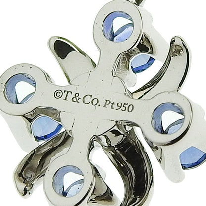 Tiffany & Co Jean Schlumberger Sapphire Necklace Pt950 Platinum Sapphire 40.5cm