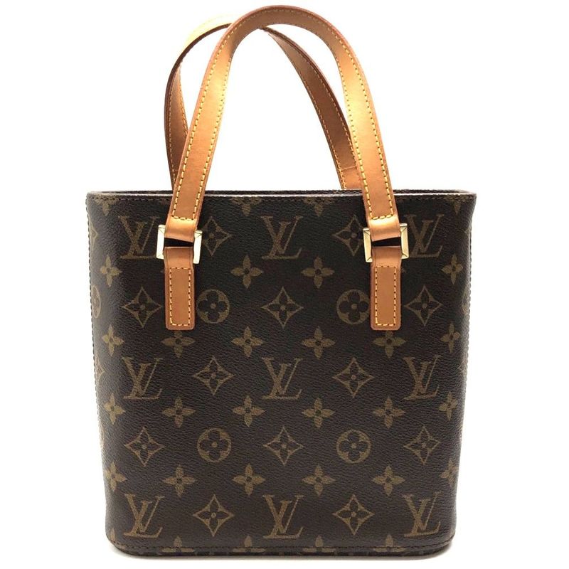Louis Vuitton Monogram Vavin PM M51172 Handbag Leather Brown Ladies Used 006356