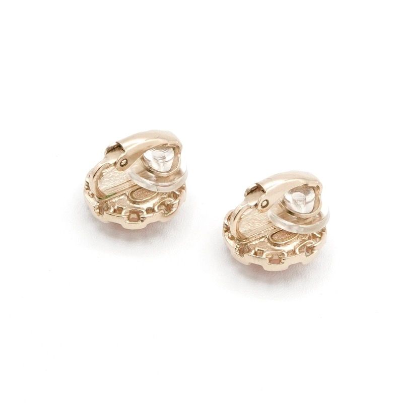 Chanel Earrings Earring Gold Here Mark