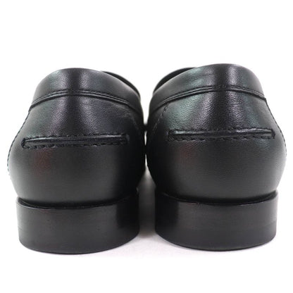 Hermes Destin Leather Silver Hardware Kelly Buckle Loafer Black 35.5 With Box