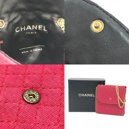 Chanel Shoulder Bag Coco Marc Matelasse Jersey Red