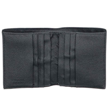Prada 2mo5132 Embossed Logo Bifold Leather Wallet Men's