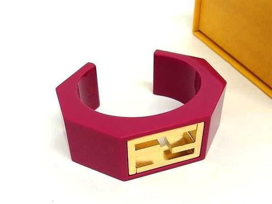 Fendi Bangle Bracelet Accessory Size M Gold And Purple Fb3724