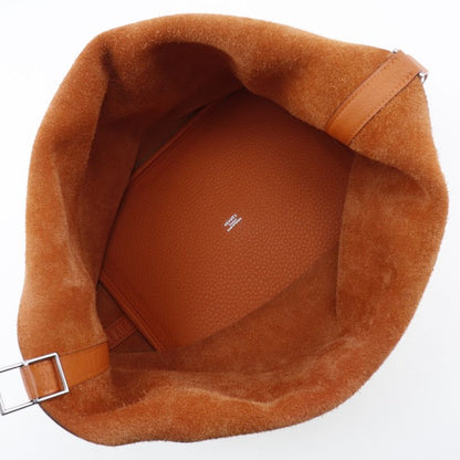 Hermes Picotin Lock GM Taurillon Clemence Orange/silver Hardware □I Ladies