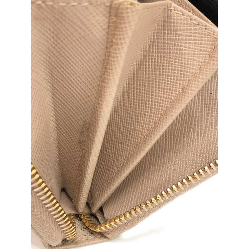 Prada Round Long Wallet Saffiano 1ml506 Pink