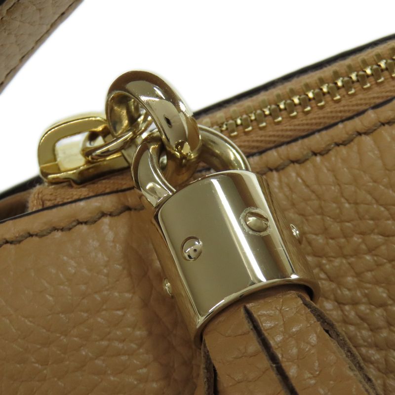 Gucci 536194 Outlet One Shoulder Interlocking G Tote Bag Leather Women