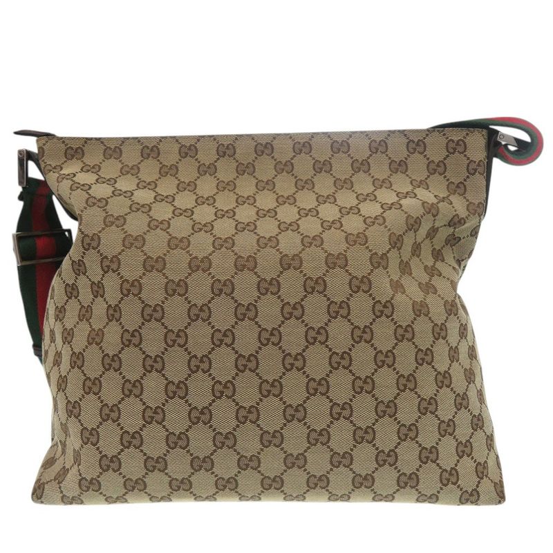 Gucci Sherry Line 189751 Shoulder Bag GG Canvas Leather Beige 0941 Gucci