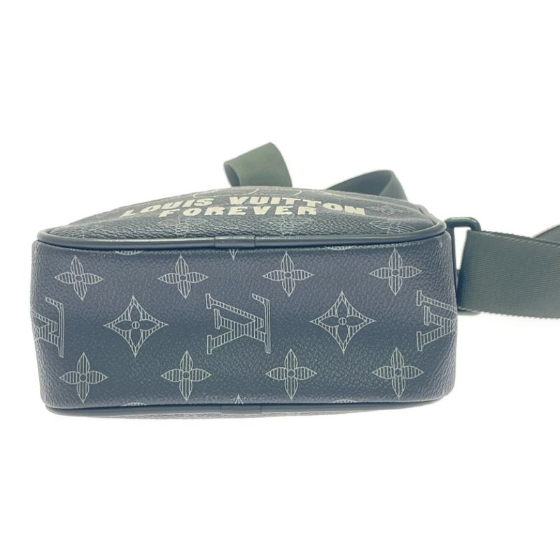 Louis Vuitton M43677 Monogram Eclipse PVC Danube PM Vivienne Shoulder Bag
