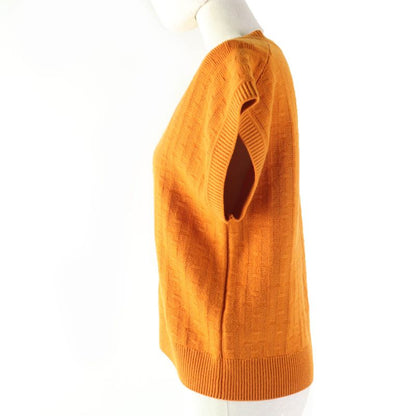 Hermes 2023 3e2639db 100% Wool H-pattern Design V-neck Short-sleeved Knit