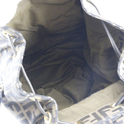 Fendi Zucca Pattern Canvas And Leather Women's Backpack And Daypack