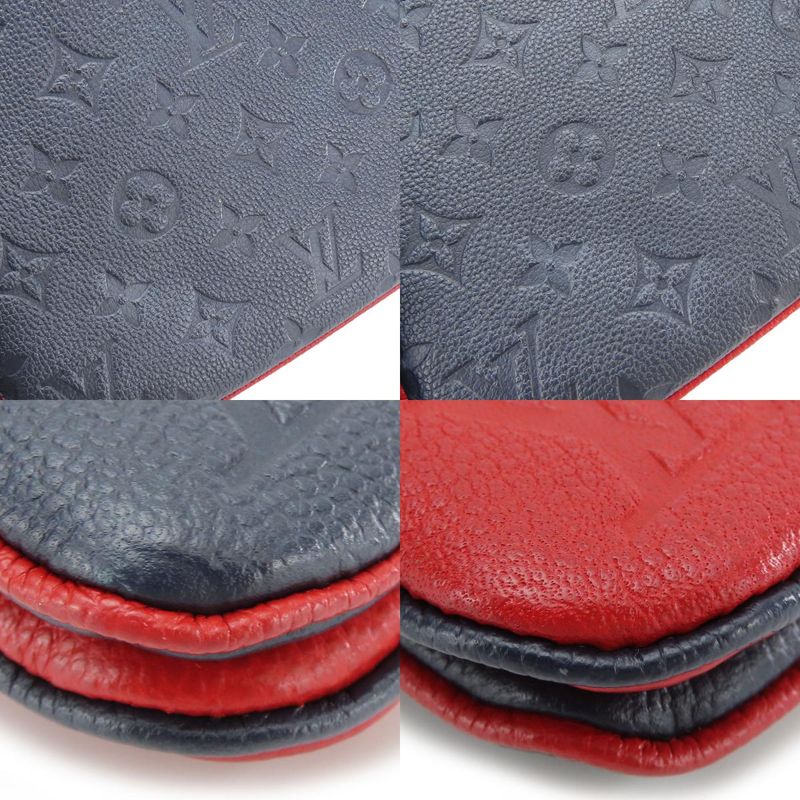 Louis Vuitton Shoulder Bag Pochette Double Zip M63916 Monogram Empreinte Marine