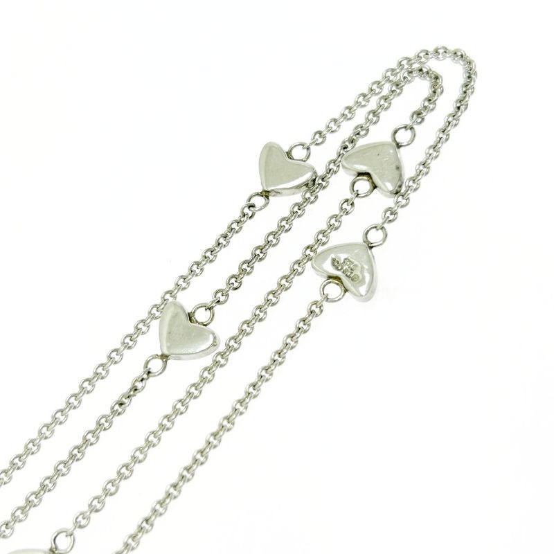 Tiffany & Co Silver Heart Link Lariat Necklace 8.6g 925 Engraved 463787 Necklace